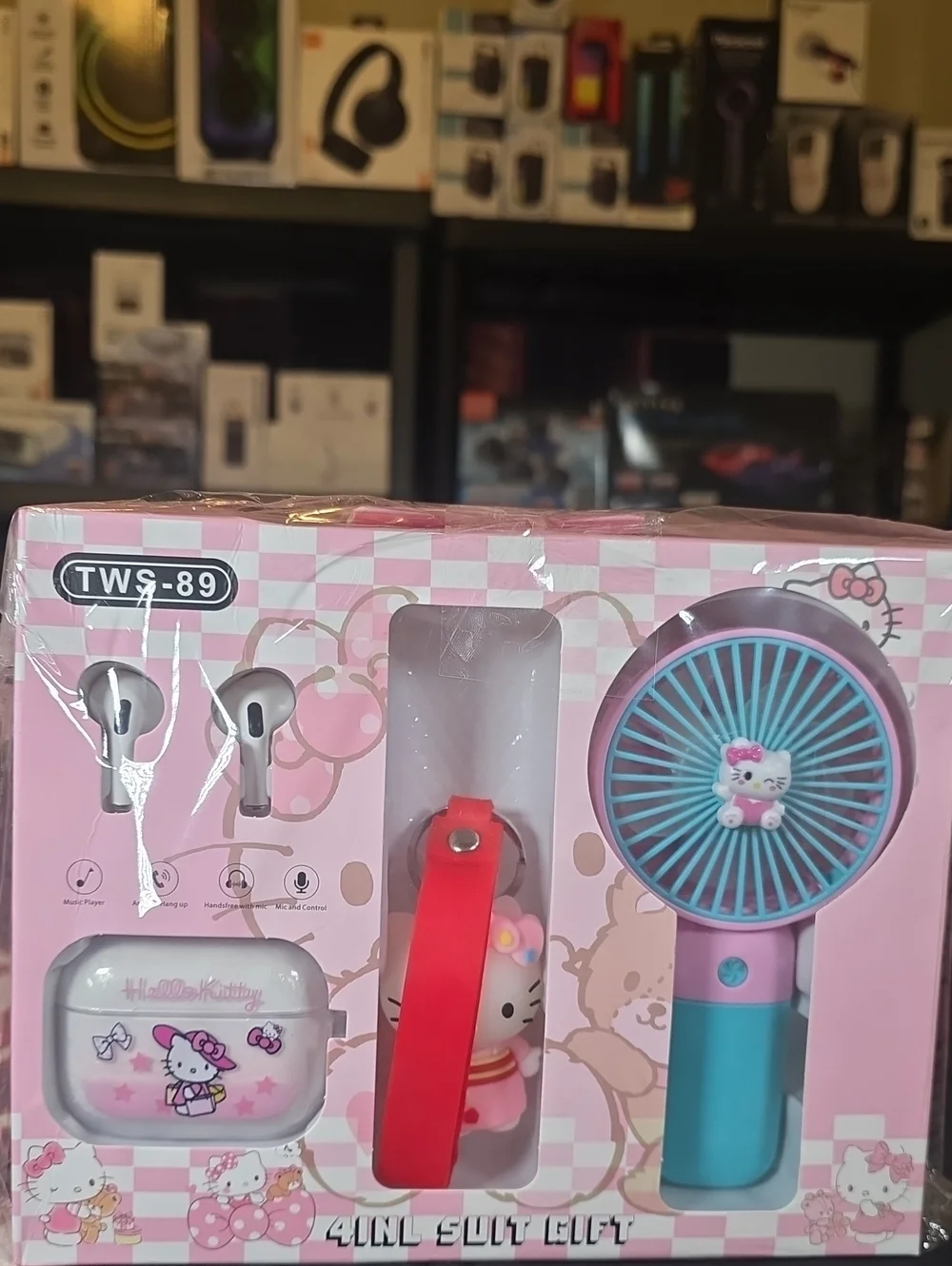 Hello Kitty Pink, Blue & Red 4-in-1 Kids Accessory Set Factory Sealed